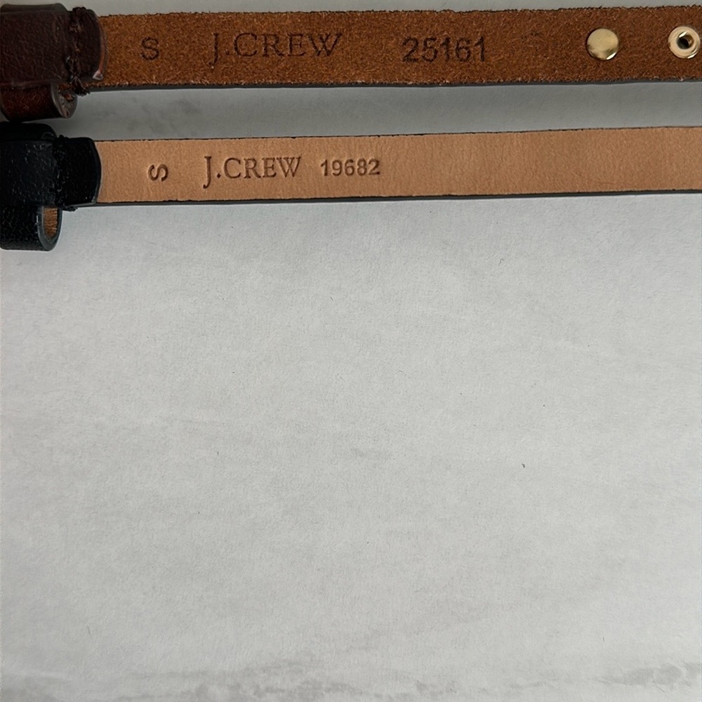 J. Crew Skinny Studded Leather Belt Bundle - Picture 8 of 9